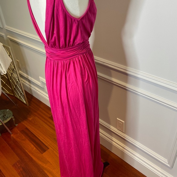 Rachel Pally XS Pink Maxi dress low V - Picture 3 of 11